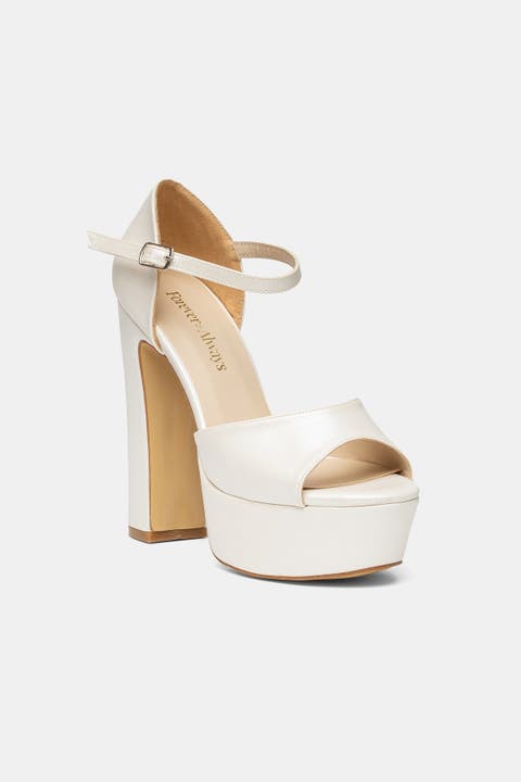 Katy Ankle Strap Bridal High Heels