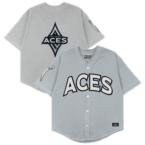 Unisex Playa Society  Gray Las Vegas Aces Baseball Fashion Jersey