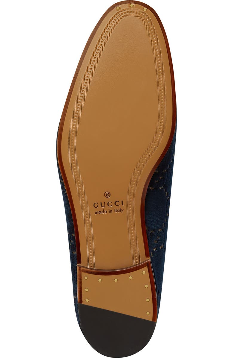 Gucci Jordaan Horsebit GG Velvet Loafer, Alternate, color,