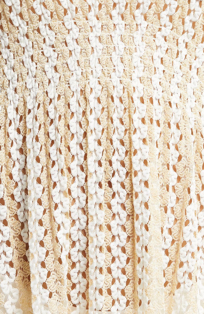 Becca Golden Sheer Lace Cover-Up Tunic, Alternate, color, 