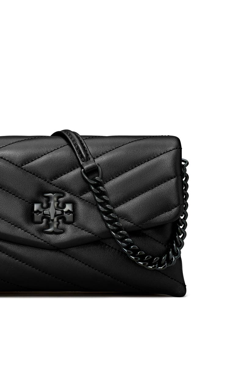 Tory Burch Kira Chevron Quilted Leather Wallet on a Chain, Alternate, color,