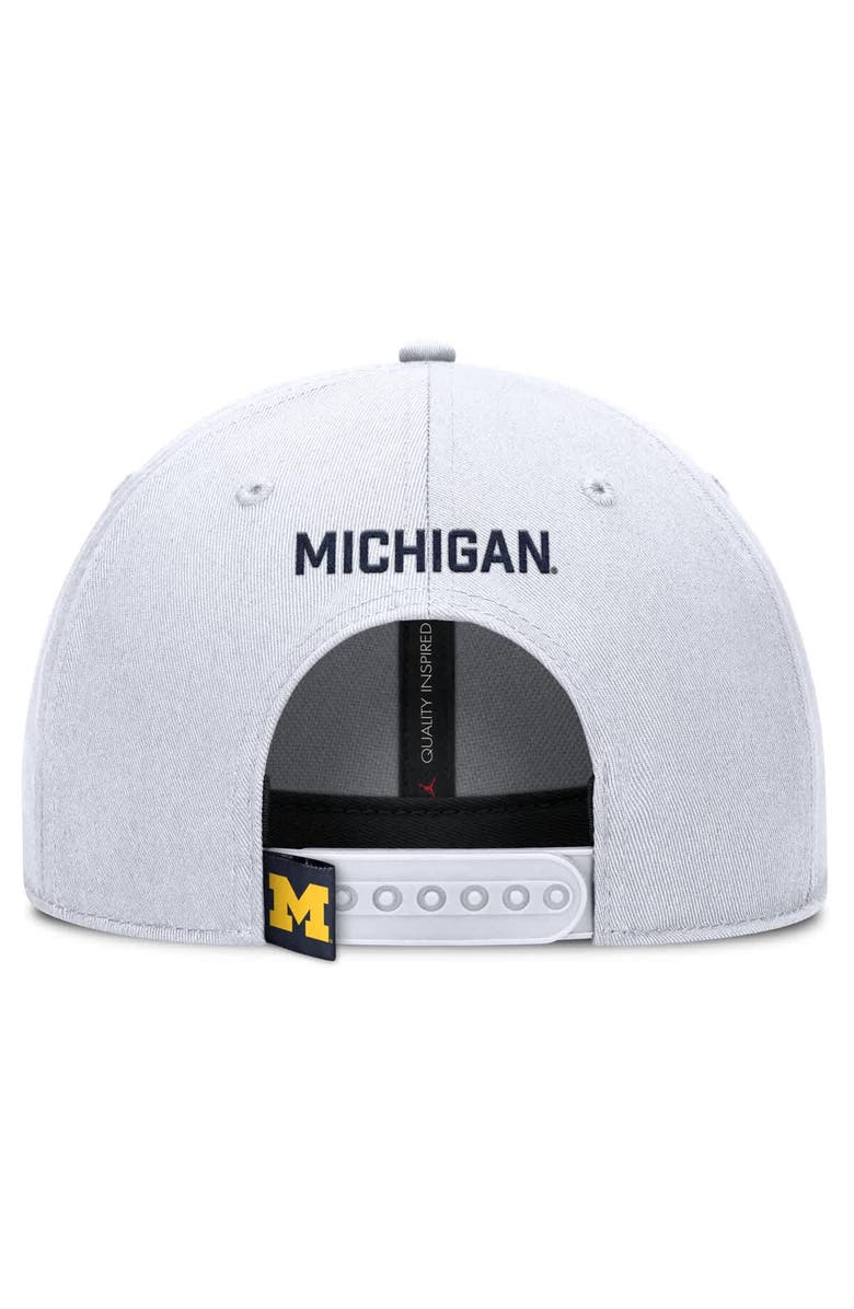 Jordan Brand Men's Jordan Brand White Michigan Wolverines 2025 On-Field Rise Performance Adjustable Hat, Alternate, color, White