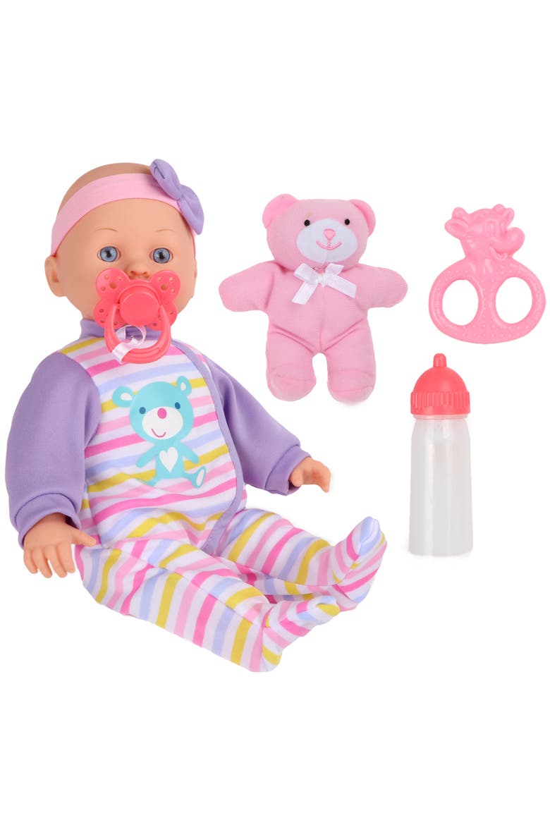 14 Inch Baby Doll Maggie with Teddy, Main, color, Multicolored