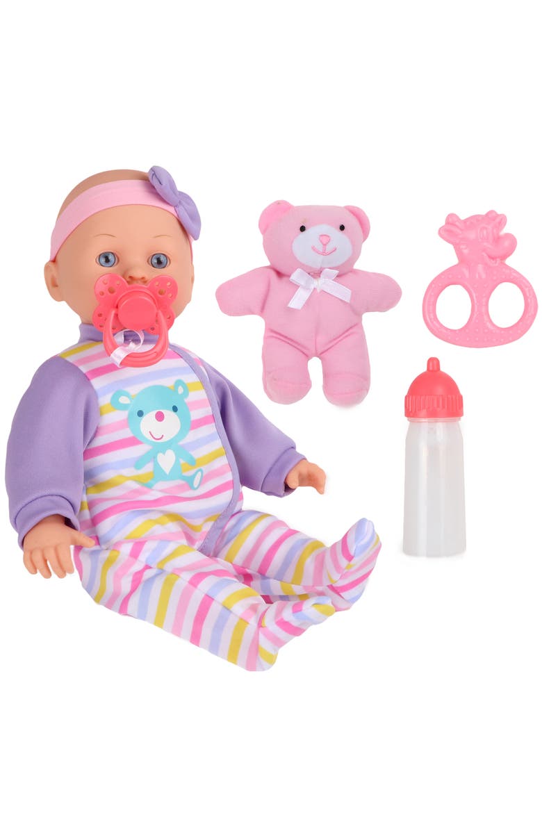 Dream Collection 14 Inch Baby Doll Maggie with Teddy, Main, color, Multicolored
