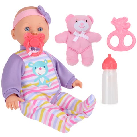 14 Inch Baby Doll Maggie with Teddy