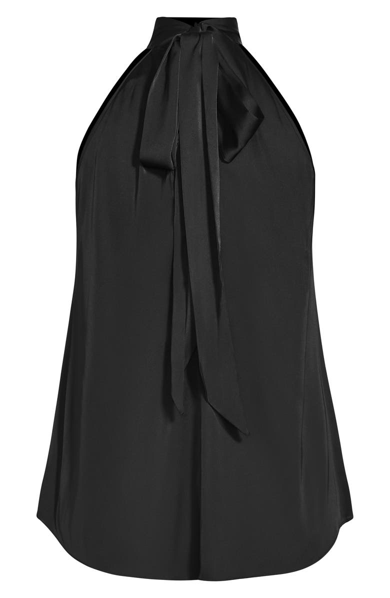 City Chic Shine Satin Halter Top, Alternate, color, 