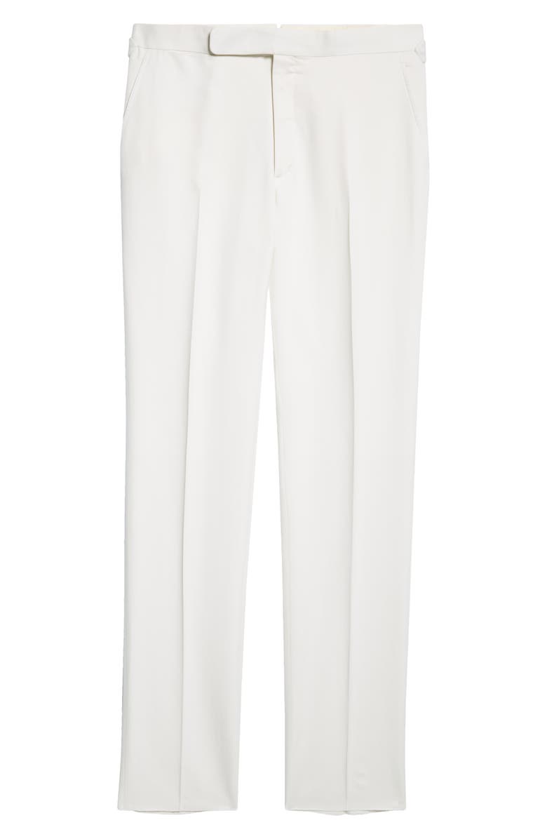 Ralph Lauren Purple Label Gregory Flat Front Mulberry Silk Trousers, Alternate, color, 