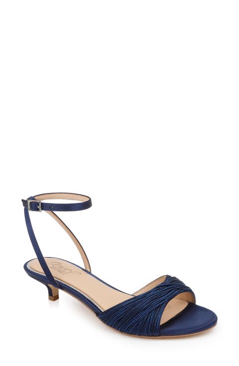 Nance Ankle Strap Kitten Heel Sandal (Women)