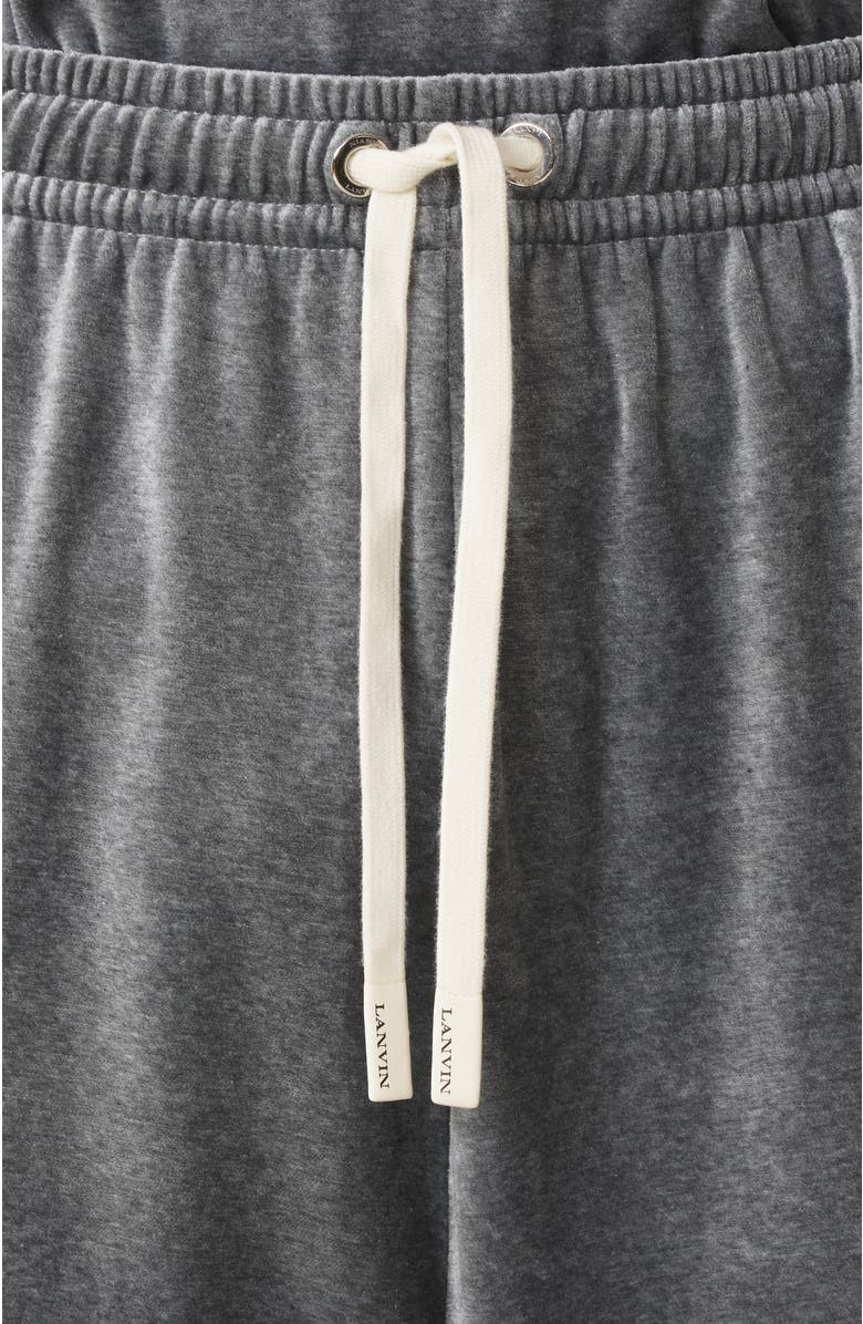 Lanvin Velvet Bermuda Shorts, Alternate, color, Dark Grey