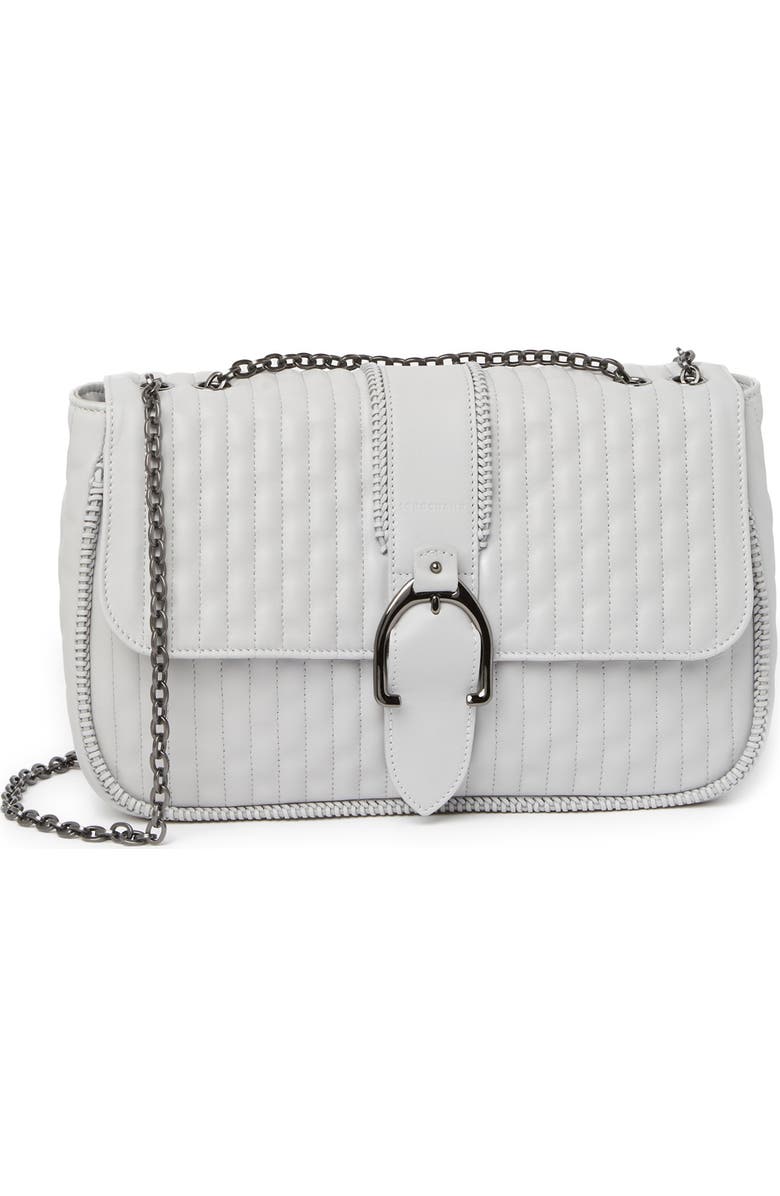 Longchamp Leather Medium Crossbody Bag, Main, color, Pearl