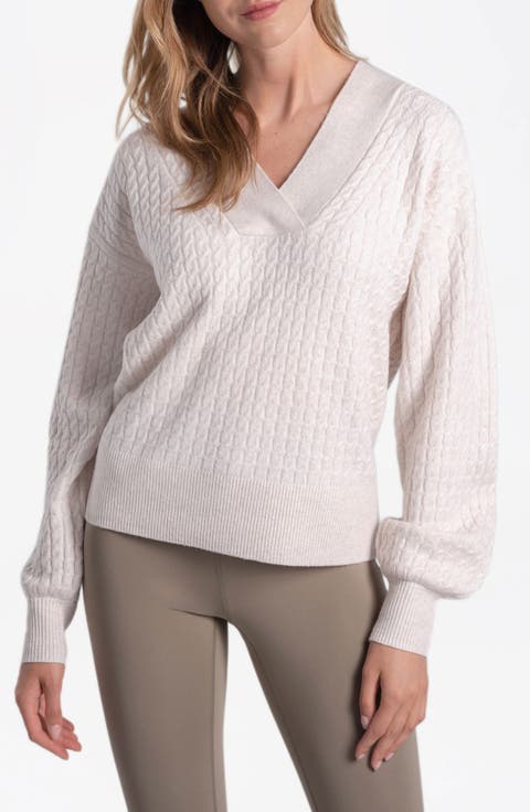 Camille Cable Knit Pullover Sweater