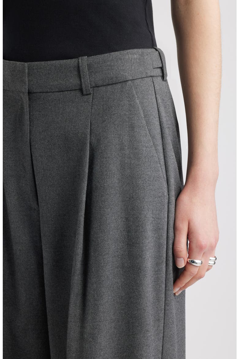 Heathered Wide Leg Pants, Alternate, color, GREY MEDIUM CHARCOAL HEATHER