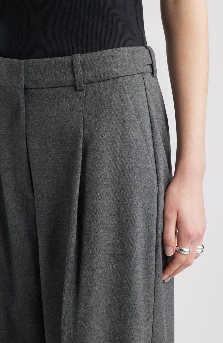 Nordstrom Heathered Wide Leg Pants, Alternate, color, Grey Medium Charcoal Heather