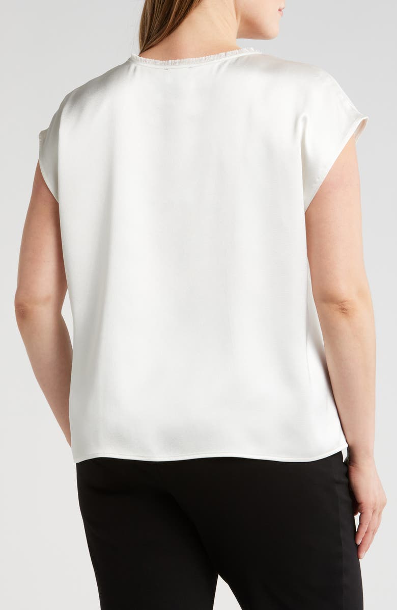 Tahari ASL Fringe Satin Top, Alternate, color, 