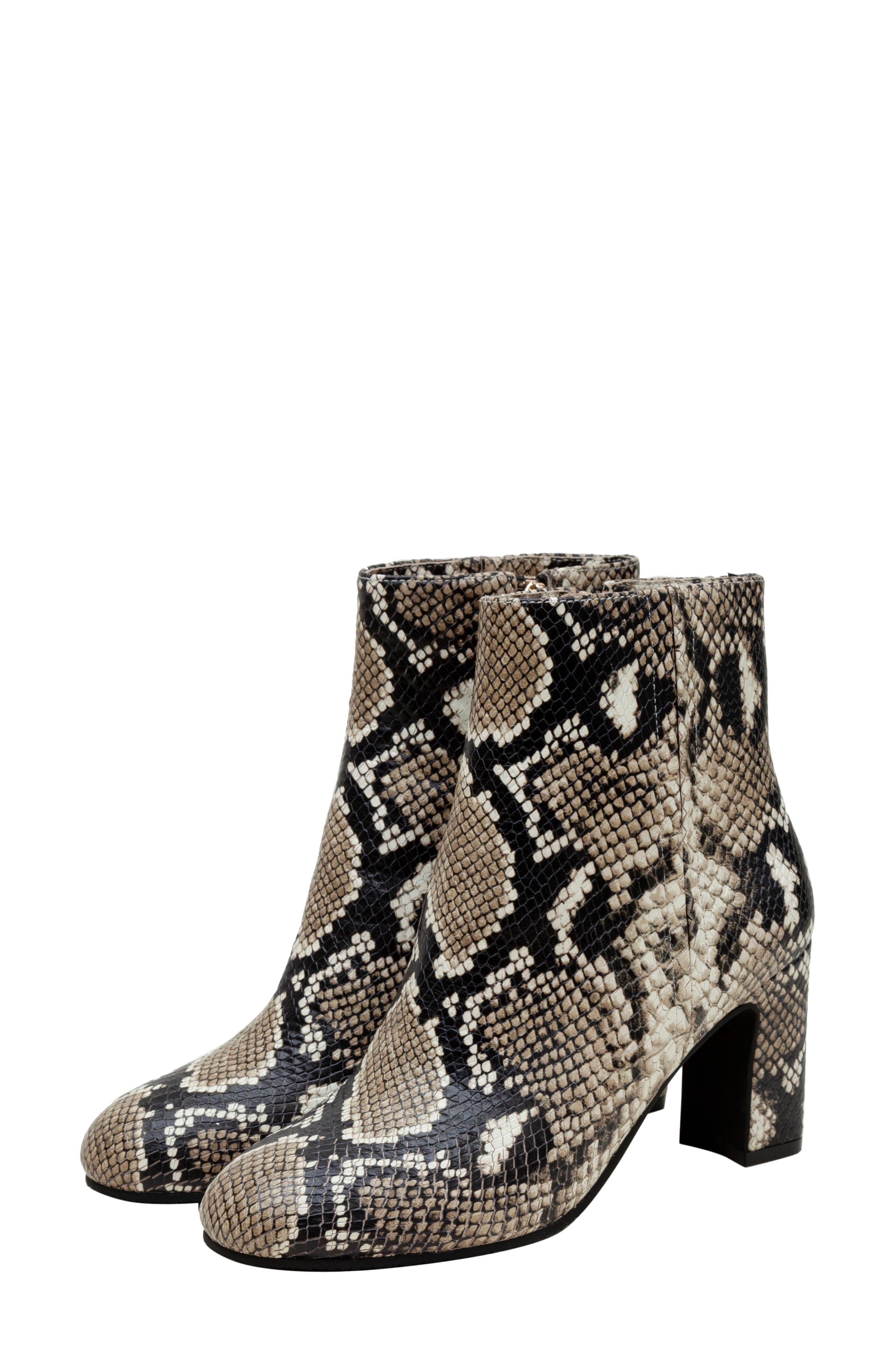 Linea Paolo Wylda 2 Snakeskin Embossed Bootie, Alternate, color, Natural