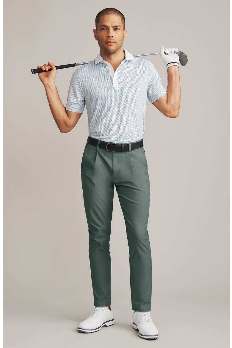 Spread Collar Performance Golf Polo, Alternate, color, TIDAL GREEN WAVY STRIPE