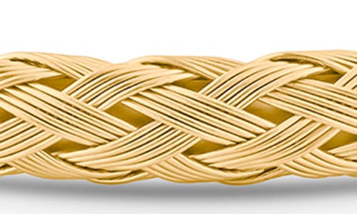Jardin Stainless Steel Woven Cuff Bracelet In Gold