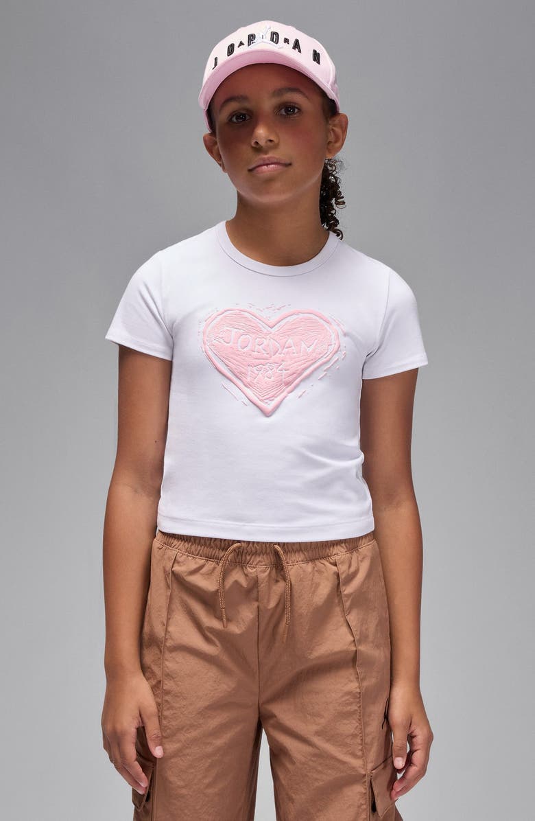 Jordan Kids' Tree Etch Graphic T-Shirt, Alternate, color, White