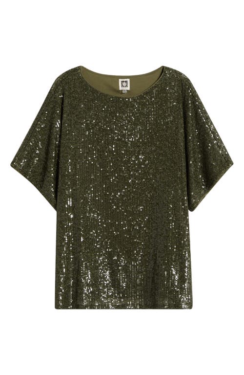 Anne Klein Dolman Sleeve Sequin Top