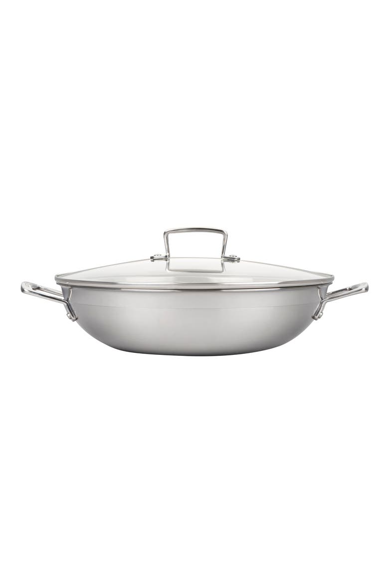 4.5-Quart Classic Stainless Steel Wok, Alternate, color, STAINLESS STEEL
