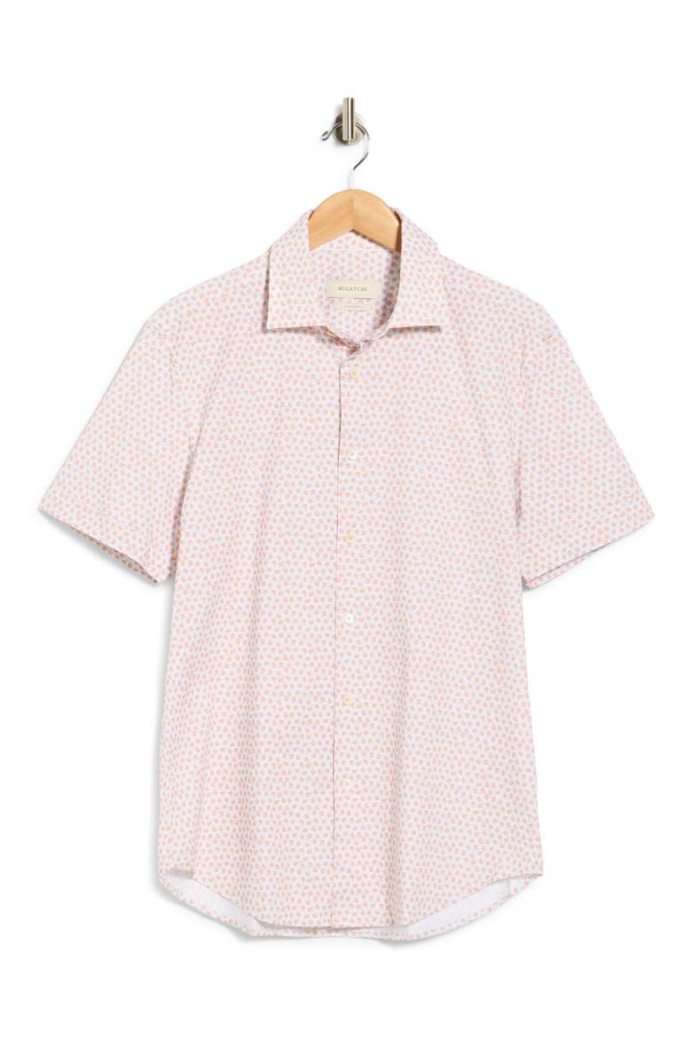Short Sleeve Woven Shirt, Main, color, PAPAYA