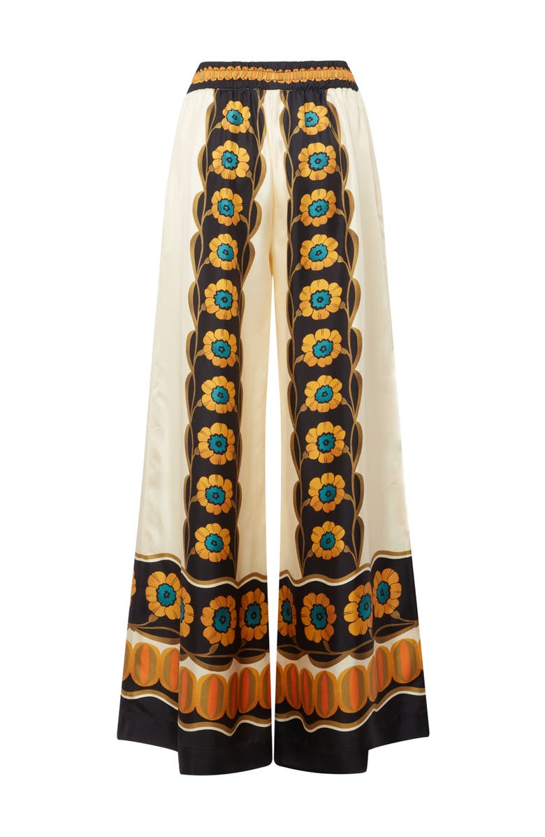 La DoubleJ Palazzo Pants Daisychain Placée Orange, Alternate, color, 