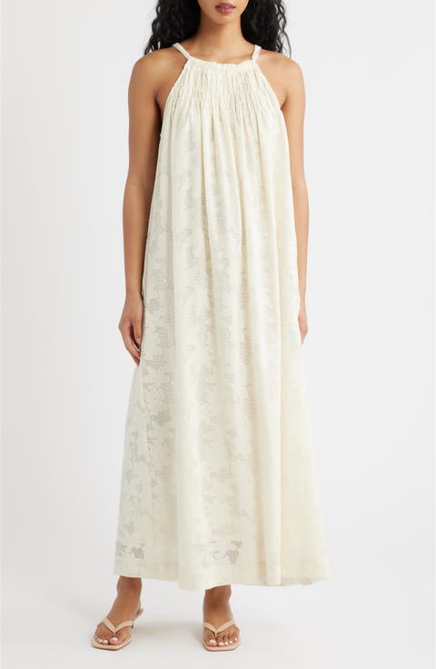 Merope Cotton Blend Maxi Dress