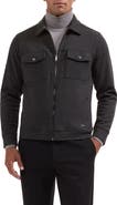 Bugatchi Houndstooth Full Zip Blouson Jacket