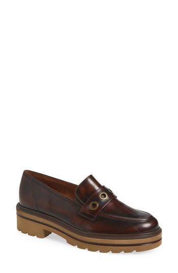 Paul Green Billie Lug Sole Loafer In Brown