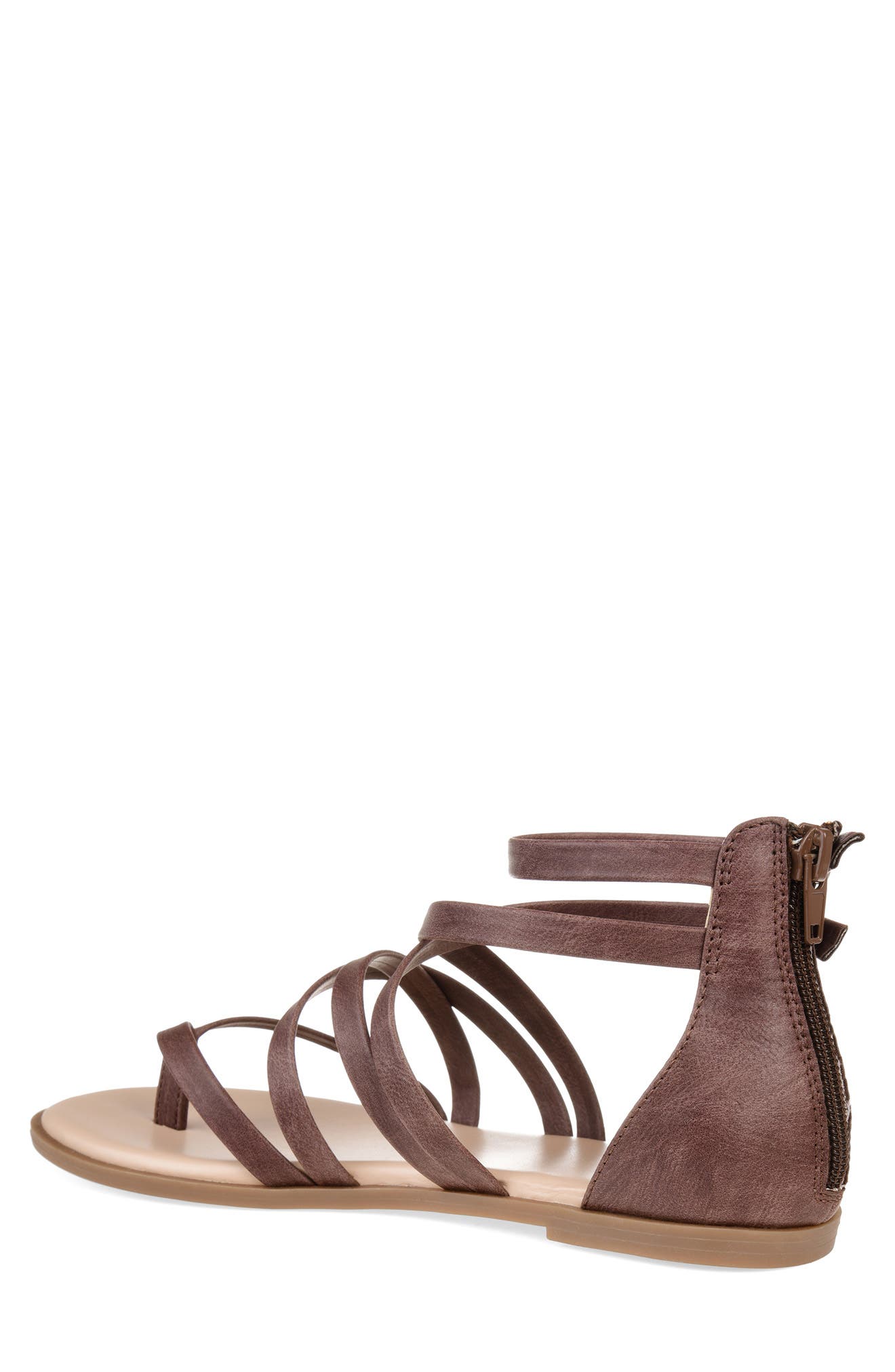 Journee Collection Zailie Gladiator Sandal - Wide Width, Alternate, color, Brown