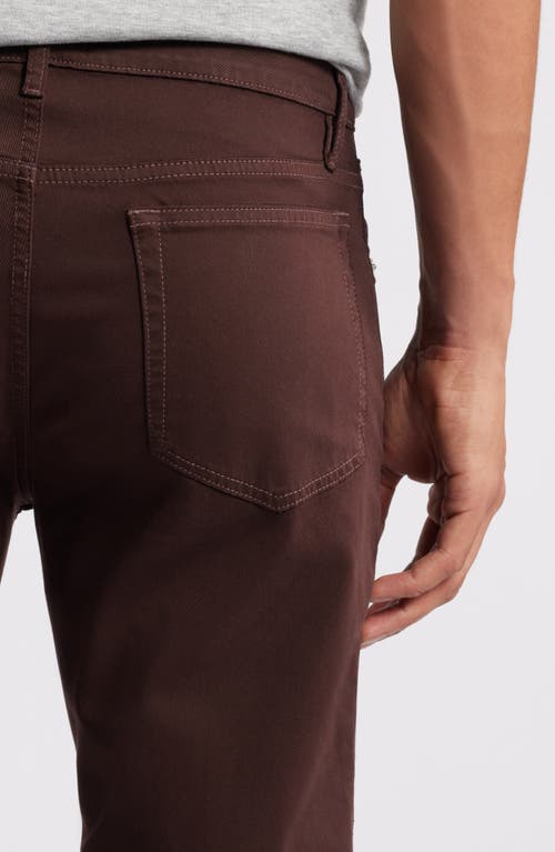 Frame Modern Straight Leg Five-pocket Twill Pants In Dark Burgundy