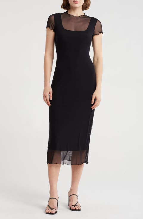 Mesh T-Shirt Maxi Dress