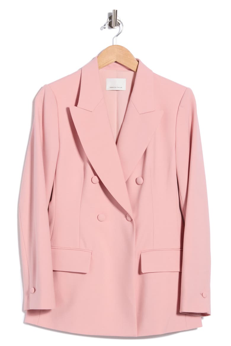 Calvary Twill Double Breasted Blazer, Main, color, CALAMINE PINK