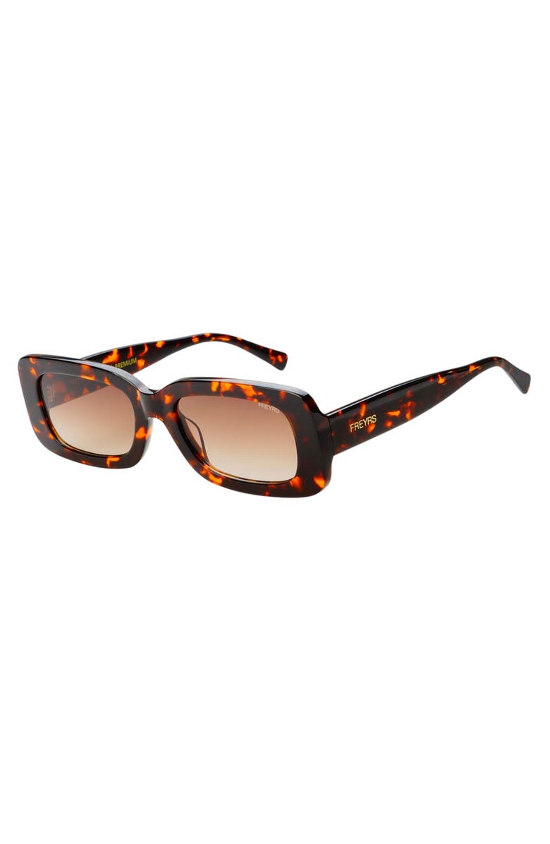 FREYRS Eyewear Noa Rectangular Sunglasses, Alternate, color, Tortoise