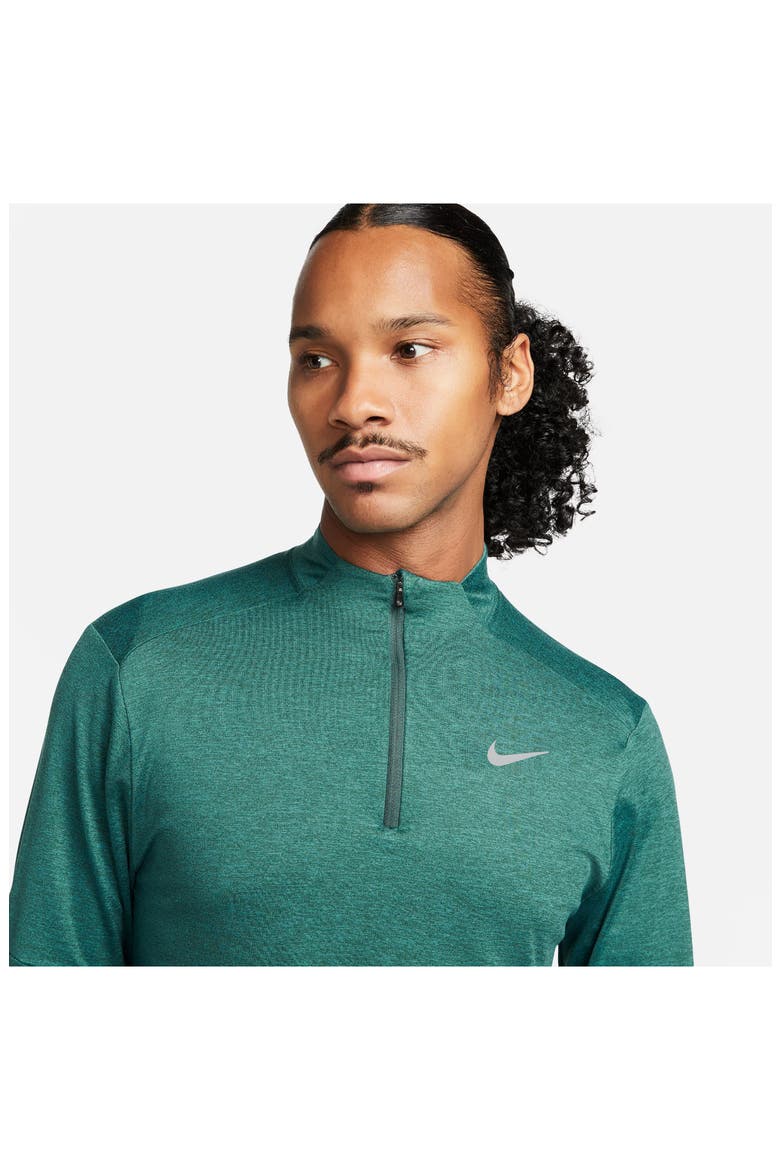 Dri-FIT Element Half Zip Running Pullover, Alternate, color, FADED SPRUCE/ MINERAL TEAL