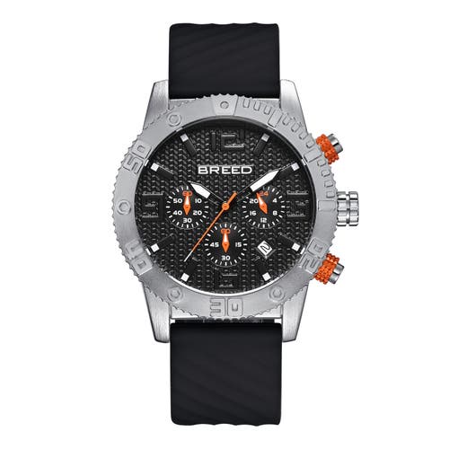 BREED Double Agent Chronograph Watch with Date in Silver/black  product