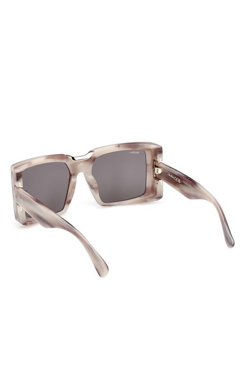 Max Mara 55mm Rectangular Sunglasses