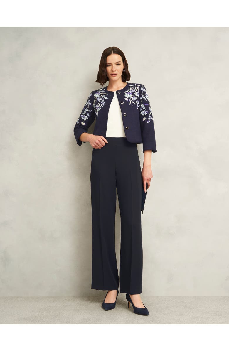 HOBBS LONDON Mel Wide Trouser, Alternate, color, Navy