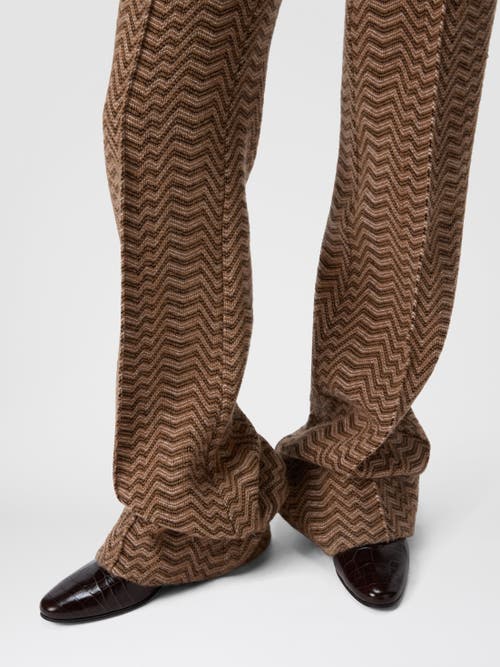 Missoni Tailored Trousers With Chevron Pattern In Burgundy