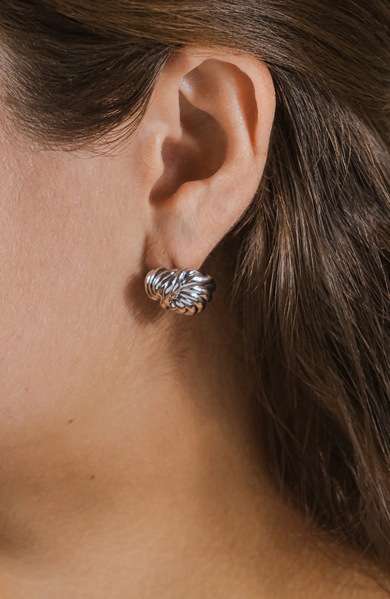 Sterling Forever Brioche Twist Stud Earrings, Alternate, color, 