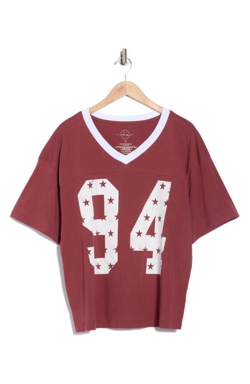Hi Res 94 Stars Jersey T-shirt In Burgundy