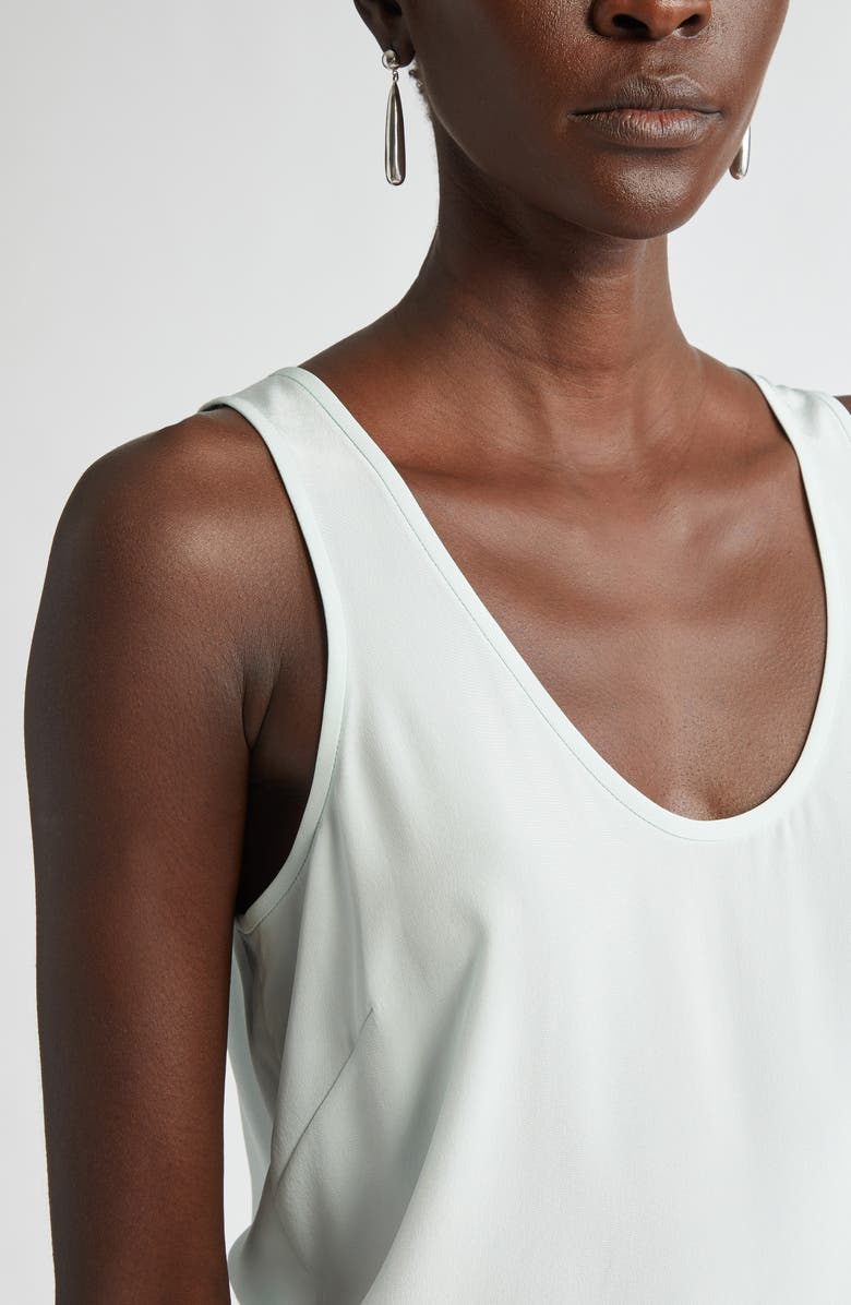 ST. JOHN Silk Crêpe de Chine Tank, Alternate, color, Eucalyptus