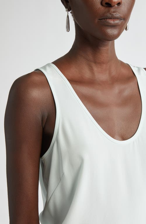 St John St. John Collection Silk Crêpe De Chine Tank In Eucalyptus