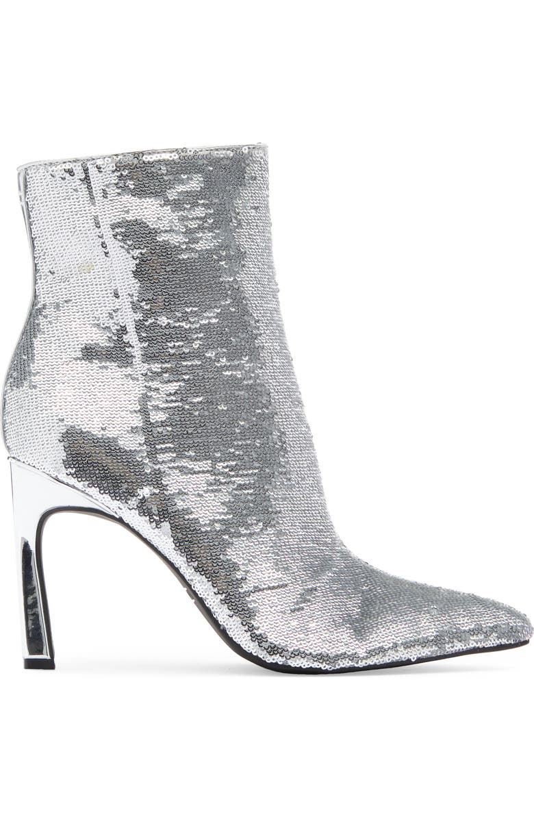 Nine West Balize Pointed Toe Bootie, Alternate, color, Silver/ Silver