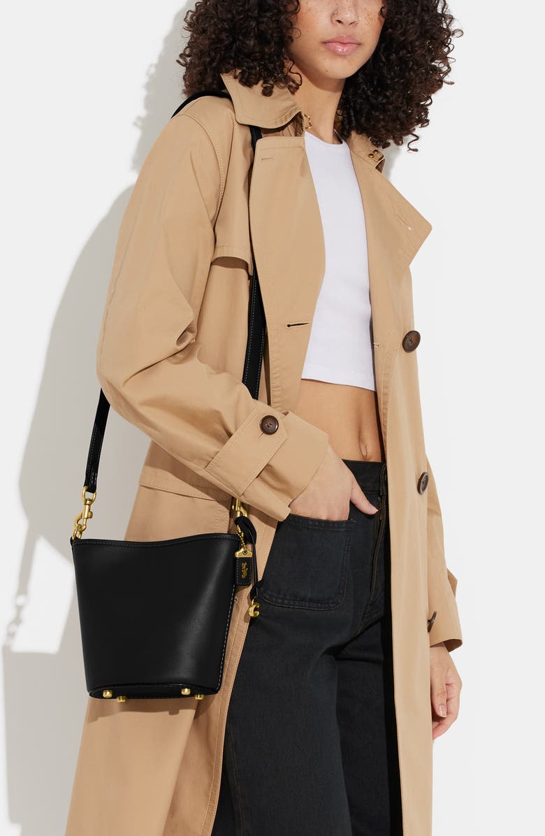 COACH Dakota Glovetanned Leather Bucket Bag, Alternate, color,