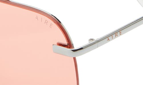 Aire Venatici 137mm Aviator Sunglasses In Silver/cinnamon Tint