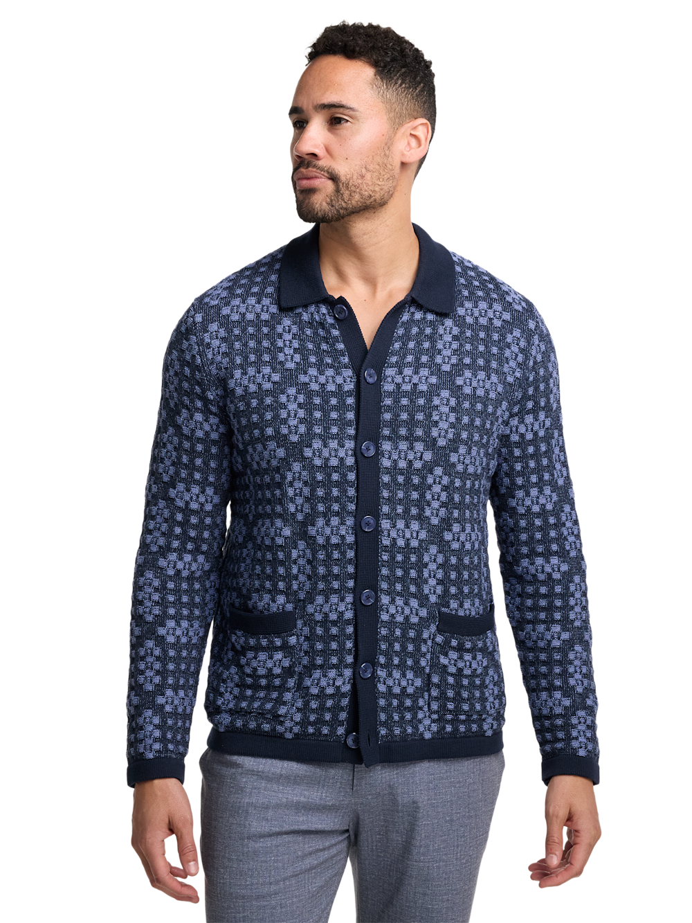 Cotton Button Front Polo Long Sleeve - image 4