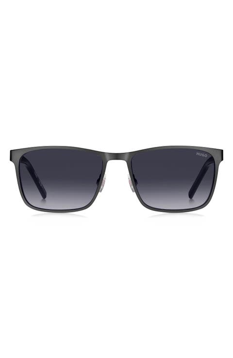 57mm Gradient Rectangular Sunglasses