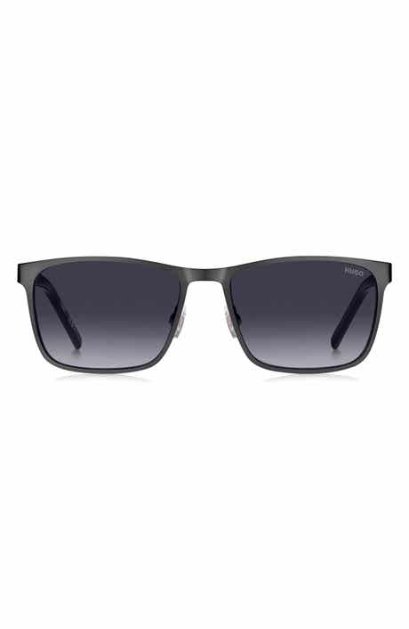 57mm Gradient Rectangular Sunglasses