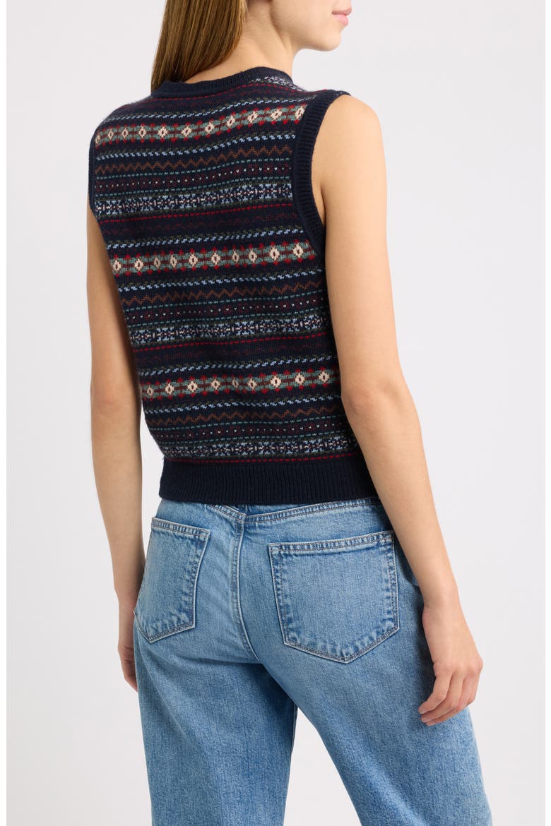 Vincent Fair Isle Sweater Vest, Alternate, color, NAVY DASHWOOD FAIR ISLE